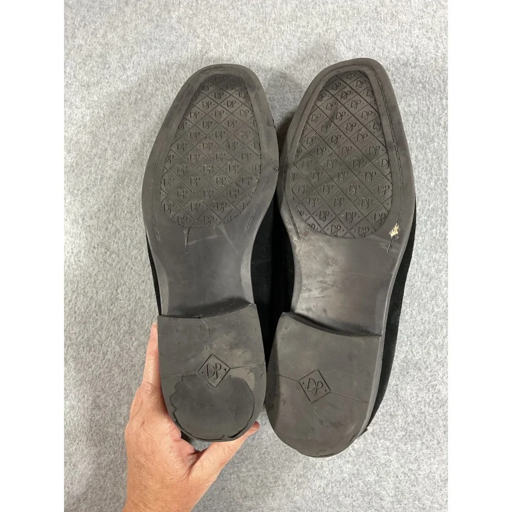 Donald J Pliner Aleck-81 Mens Black Suede Penny Loafers Size 11M Slip On Shoes